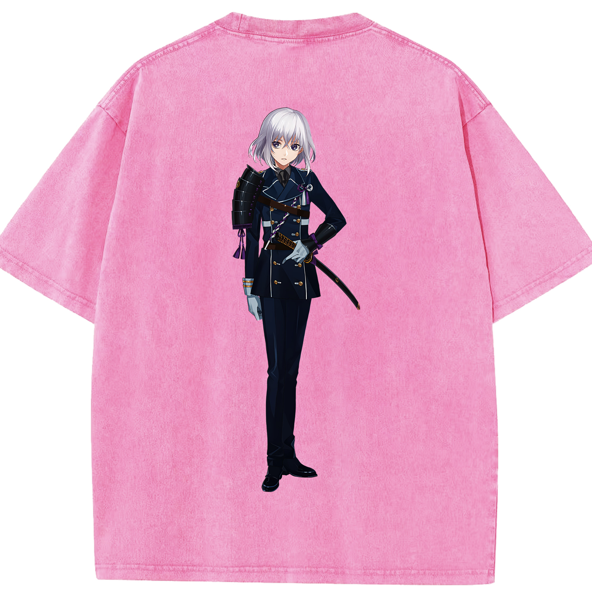 （画像用） 刀剣乱舞 Touken Ranbu 綿100% ヴィンテージ風 半袖Tシャツ（背面プリント）